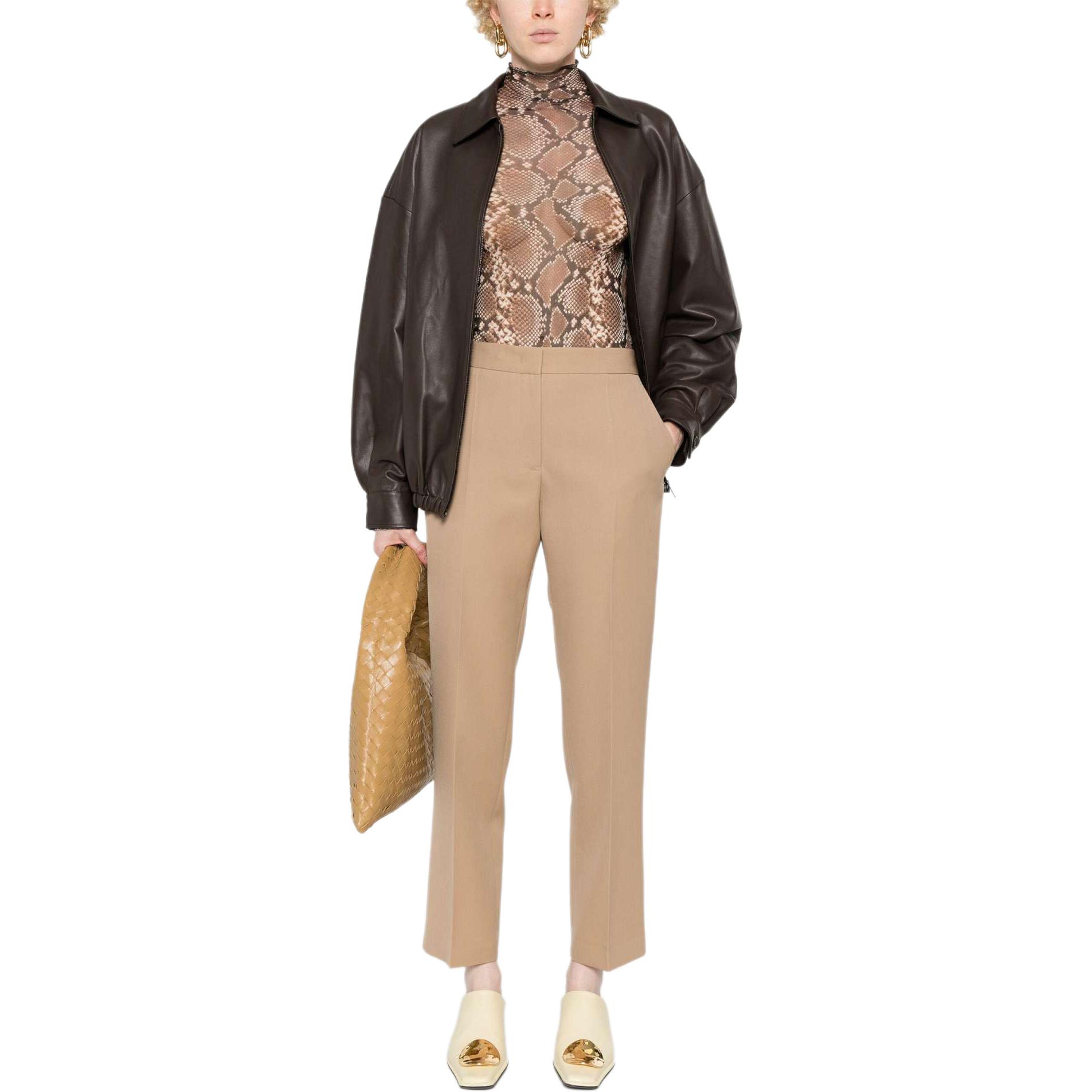 Lookbook (Women) JIL SANDER SS24  Mid-Rise Casual Straight Pants Beige J02KA0284J40002-BEIGE