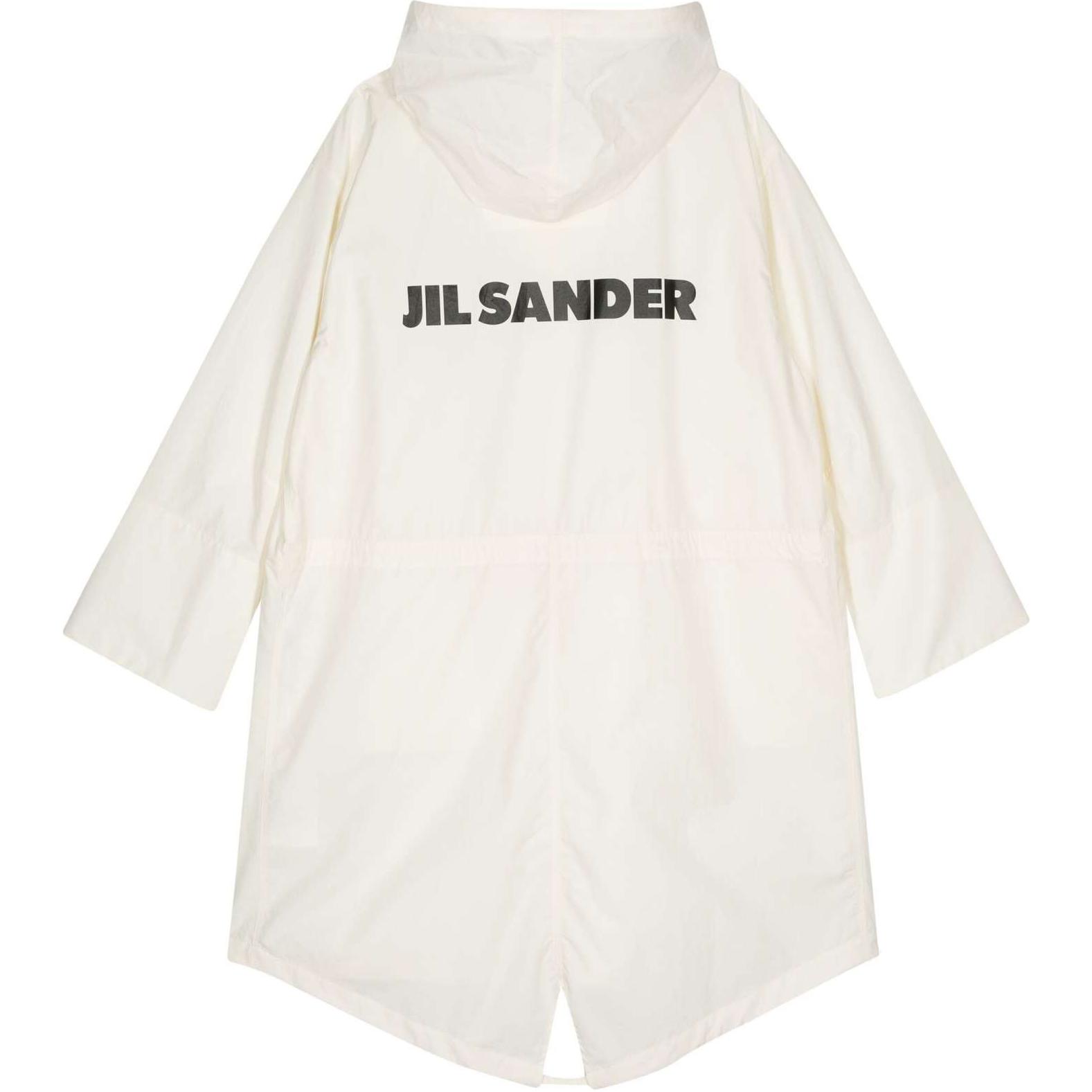 Lookbook (Women) Jil Sander SS24  Oversized Hoodie Jacket - White with Letter Print. J04AH0002J45026-WHITE