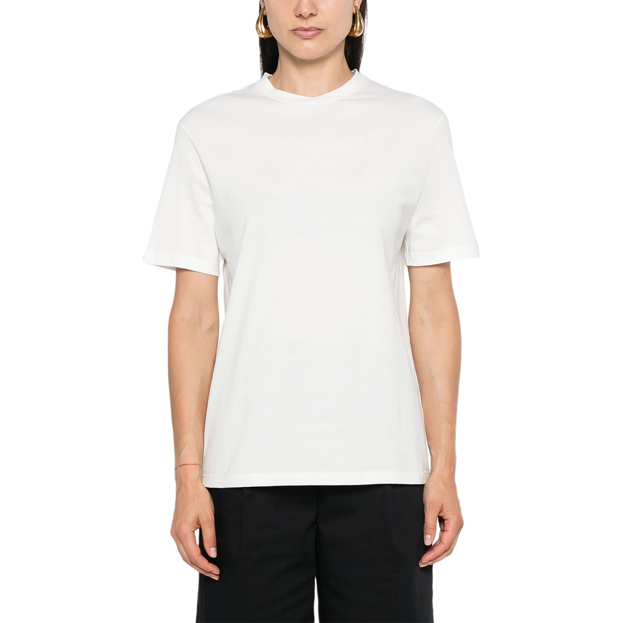 Lookbook (W) 吉尔·桑德 SS24 白色圆领logo印花短袖T恤 J02GC0128J46219-WHITE