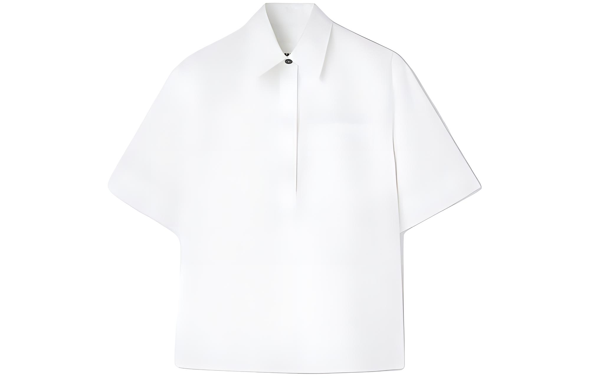 (Women) Jil Sander SS24  White Solid Comfortable Half-Sleeve Polo Shirt. J40DL0134J45127-WHITE