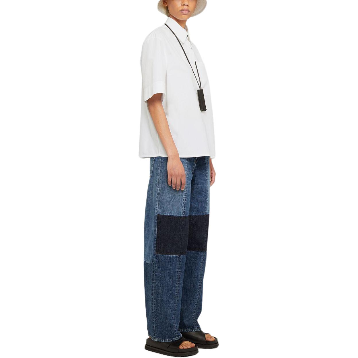 Shop (W) Polo Camiseta Blanca Cómoda de Manga Corta Jil Sander SS24. J40DL0134J45127-WHITE