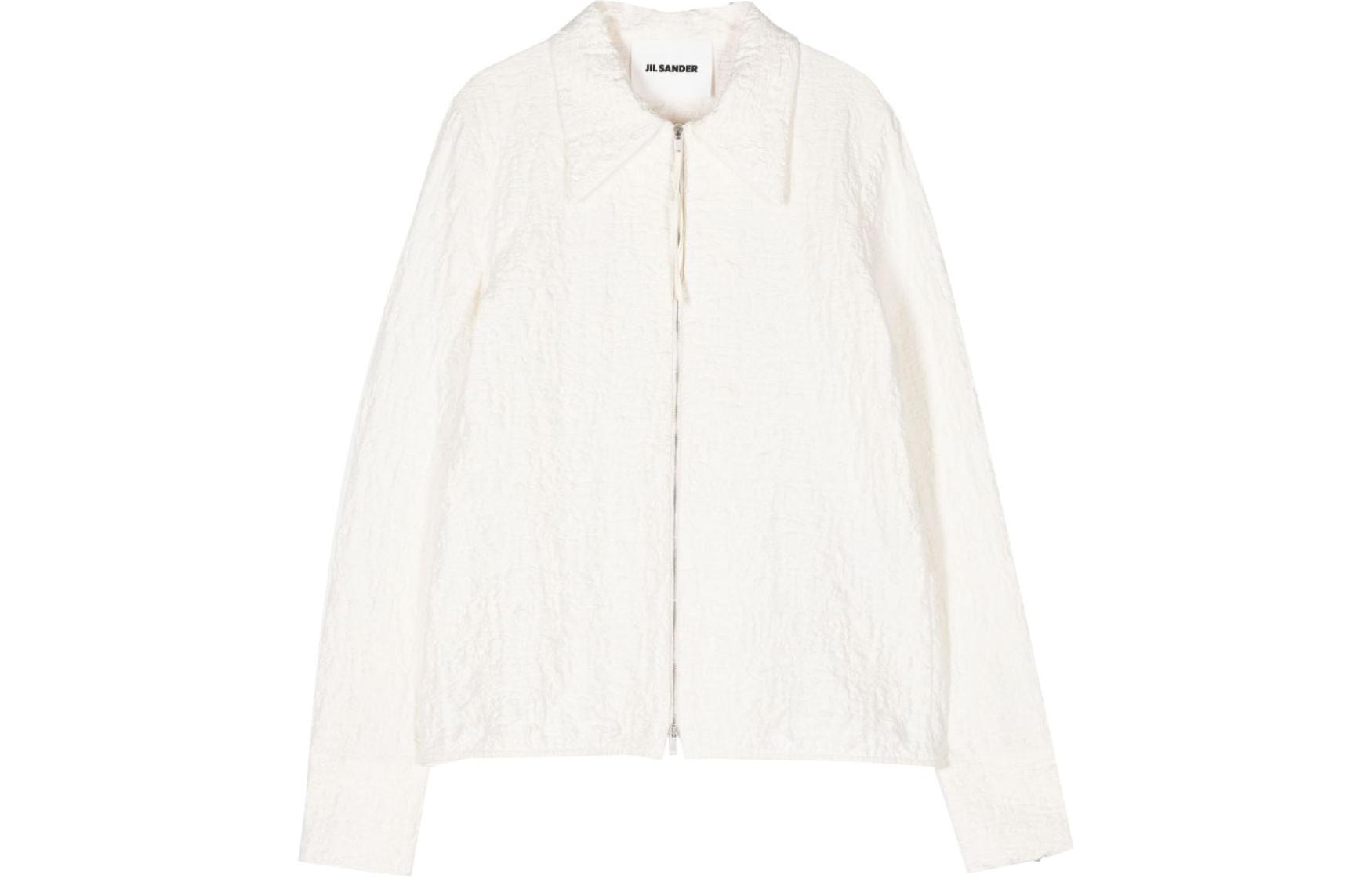 Order (Women) Jil Sander SS24 Full-Zip Jacket Cream Color J02DL0174-J20138-102