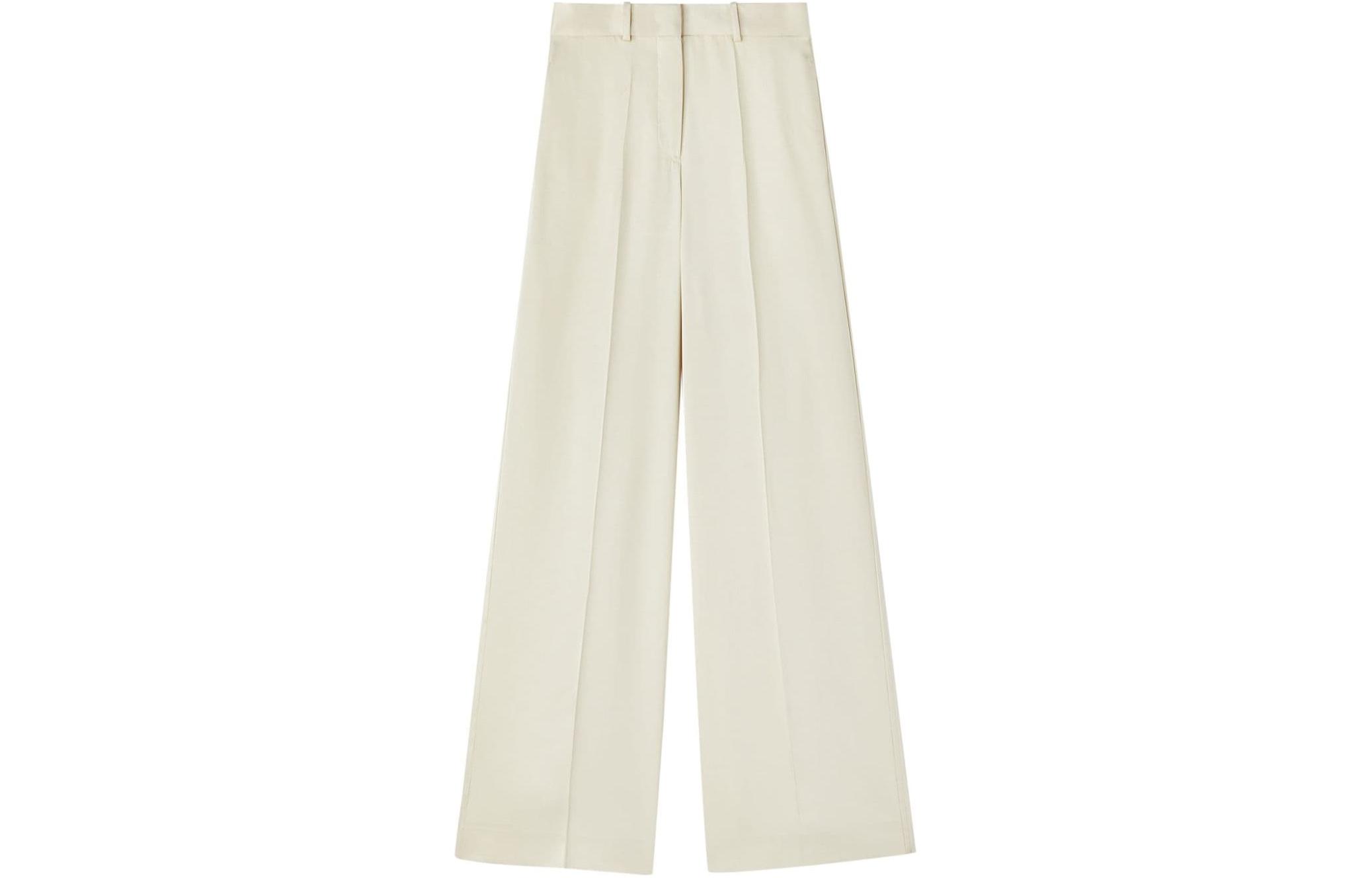 Order (Women) Jil Sander SS24 Women’s Beige High-Waisted Pleated Wide-Leg Trousers. J01KA0130J65112-BEIGE