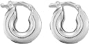 Buy (Women) JIL SANDER Thick Hoop Earrings Silver for Women J11VG0003_J12002
