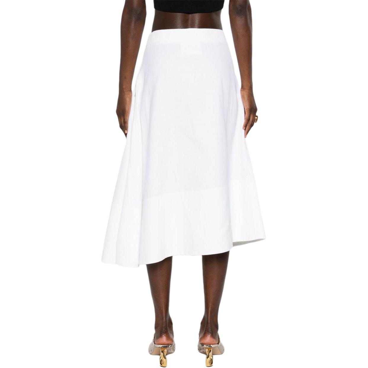 Shop (Women) Jil Sander White Asymmetric A-Line Casual Long Dress SS244 for Women. J04MA0010J60001-WHITE