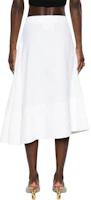 Shop (W) Jil Sander 白色不對稱A字休閒長洋裝 SS244 女款 J04MA0010J60001-WHITE