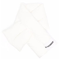 (Women) Jil Sander White Scarf with Letter Logo Design. JPPT590294WT253100101 (Women) Jil Sander White Scarf with Letter Logo Design. JPPT590294WT253100101