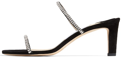 (Women) Jimmy Choo 6.5cm 'Black Fashion Comfortable Stiletto Slide' BTEA65DCC (Women) Jimmy Choo 6.5cm 'Black Fashion Comfortable Stiletto Slide' BTEA65DCC