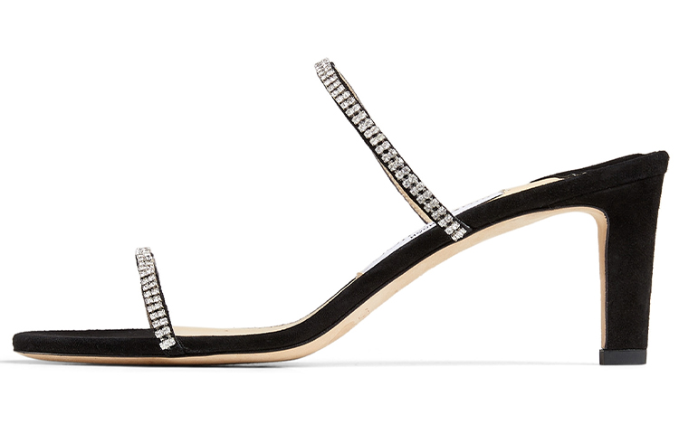 (Women) Jimmy Choo 6.5cm 'Black Fashion Comfortable Stiletto Slide' BTEA65DCC