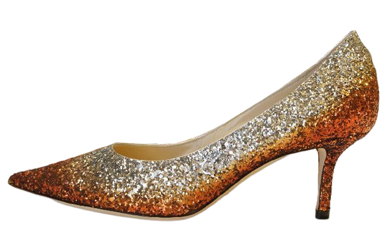 (Women) Jimmy Choo 6.5cm 'Orange Stiletto Mules' LOVE65VKGCOPPERSILVER