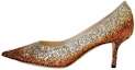 Buy (Women) Jimmy Choo 6.5cm 'Orange Stiletto Mules' LOVE65VKGCOPPERSILVER