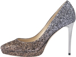 (Women) Jimmy Choo 'Gold Silver Gradient Stiletto Heels' HOPE100CGDBRONZEANTHRACITE (Women) Jimmy Choo 'Gold Silver Gradient Stiletto Heels' HOPE100CGDBRONZEANTHRACITE