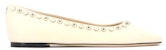 (Women) Jimmy Choo 'Milk White Flats' MIRELE-FLAT-ABM-LATTE/WHITE