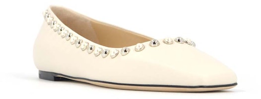 (W) Jimmy Choo ''Flats Putih Susu'' MIRELE-FLAT-ABM-LATTE/WHITE Order (W) Jimmy Choo ''Flats Putih Susu'' MIRELE-FLAT-ABM-LATTE/WHITE