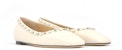 (Women) Jimmy Choo 'Milk White Flats' MIRELE-FLAT-ABM-LATTE/WHITE