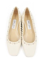 (W) Jimmy Choo ''Flats Putih Susu'' MIRELE-FLAT-ABM-LATTE/WHITE Shop (W) Jimmy Choo ''Flats Putih Susu'' MIRELE-FLAT-ABM-LATTE/WHITE
