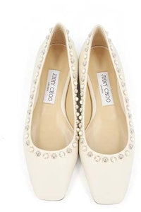 (W) Jimmy Choo 奶白色平底鞋 MIRELE-FLAT-ABM-LATTE/WHITE Shop (W) Jimmy Choo 奶白色平底鞋 MIRELE-FLAT-ABM-LATTE/WHITE