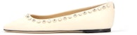 (Women) Jimmy Choo 'Milk White Flats' MIRELE-FLAT-ABM-LATTE/WHITE