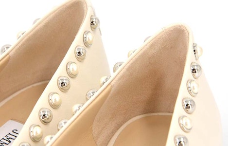 (W) Jimmy Choo 奶白色平底鞋 MIRELE-FLAT-ABM-LATTE/WHITE 1