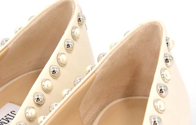 (Women) Jimmy Choo 'Milk White Flats' MIRELE-FLAT-ABM-LATTE/WHITE 1