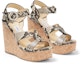 Order (W) Jimmy Choo Aleili 120 '印花皮革棕色' ALEILI120NKE