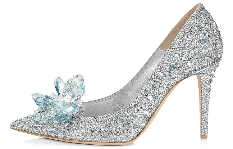(Women) Jimmy Choo Alia Crystal Stiletto Heels 8.5cm Women’s Silver White ALIASXU Silver Color