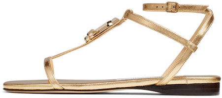 (Women) Jimmy Choo Alodie Flat 'Gold' ALODIEFLATMNA (Women) Jimmy Choo Alodie Flat 'Gold' ALODIEFLATMNA