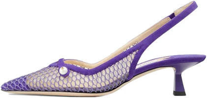 (Women) Jimmy Choo Amita Pearl Embellished Mesh Heels 4.5cm Purple AMITA45NHG051673 Purple (Women) Jimmy Choo Amita Pearl Embellished Mesh Heels 4.5cm Purple AMITA45NHG051673 Purple
