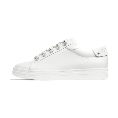 (W) Jimmy Choo Antibes 'White Low-Top'