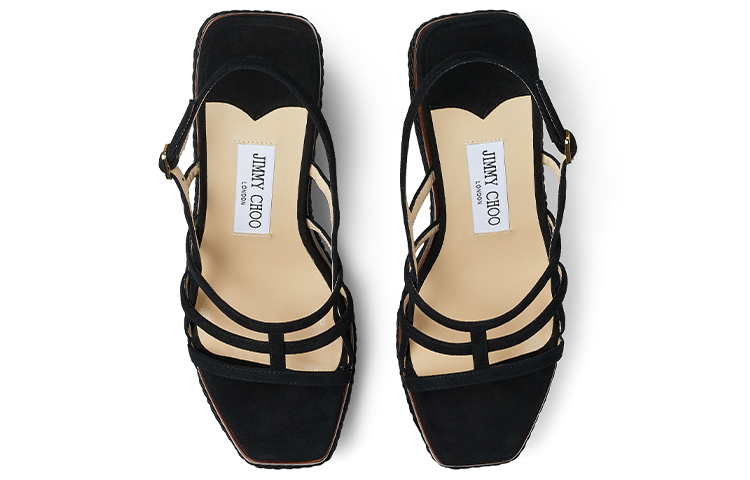 Shop (W) Jimmy Choo Ariela 110 厚底涼鞋 '黑色麂皮' ARIELA110SUE