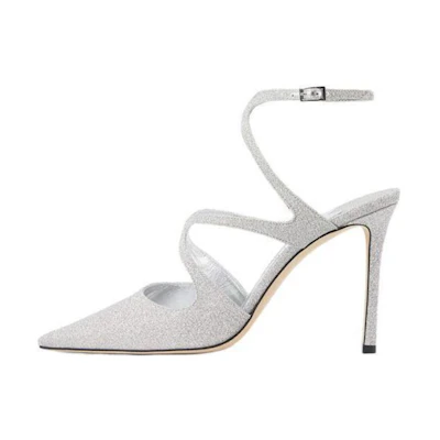 (W) Jimmy Choo Azia 'Silver Stiletto'