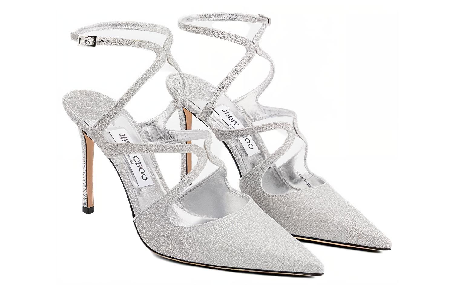 Shop (W) Jimmy Choo Azia ''Silver Stiletto'' Tumit Tinggi Perak J000162396-1