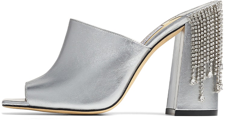 (Women) Jimmy Choo Baia 'Silver Open-Toe' BAIA100DRU0C5301 Buy (Women) Jimmy Choo Baia 'Silver Open-Toe' BAIA100DRU0C5301