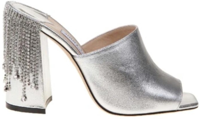 (Women) Jimmy Choo Baia 'Silver Open-Toe' BAIA100DRU0C5301 Order (Women) Jimmy Choo Baia 'Silver Open-Toe' BAIA100DRU0C5301