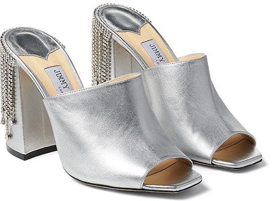 (Women) Jimmy Choo Baia 'Silver Open-Toe' BAIA100DRU0C5301 Order (Women) Jimmy Choo Baia 'Silver Open-Toe' BAIA100DRU0C5301