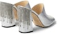 (Women) Jimmy Choo Baia 'Silver Open-Toe' BAIA100DRU0C5301