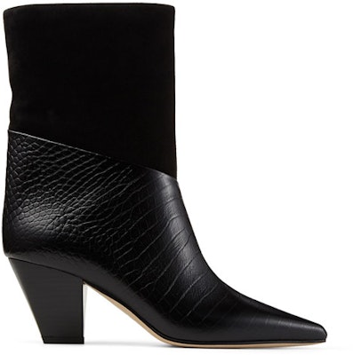 (Women) Jimmy Choo Bear 65 Cowboy Boots 'Black Croc-Embossed Leather' BEAR65XYZ Order (Women) Jimmy Choo Bear 65 Cowboy Boots 'Black Croc-Embossed Leather' BEAR65XYZ