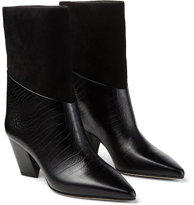 (Women) Jimmy Choo Bear 65 Cowboy Boots 'Black Croc-Embossed Leather' BEAR65XYZ Lookbook (Women) Jimmy Choo Bear 65 Cowboy Boots 'Black Croc-Embossed Leather' BEAR65XYZ