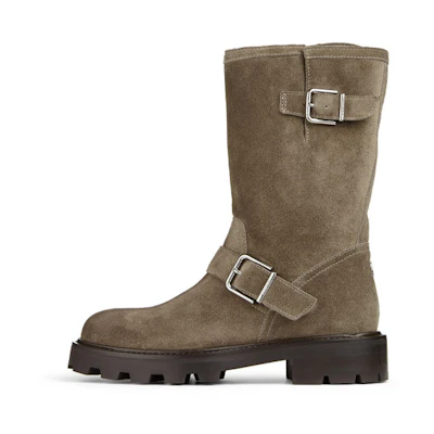 (W) Jimmy Choo Biker II Boots 'Mink Velvet Light Brown'