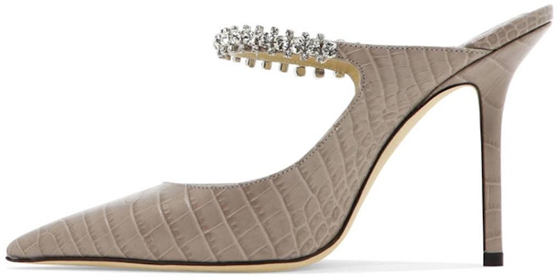 (Women) Jimmy Choo Bing 100 'Crystal Strap Patent Grey' BING100CCLSAND Buy (Women) Jimmy Choo Bing 100 'Crystal Strap Patent Grey' BING100CCLSAND