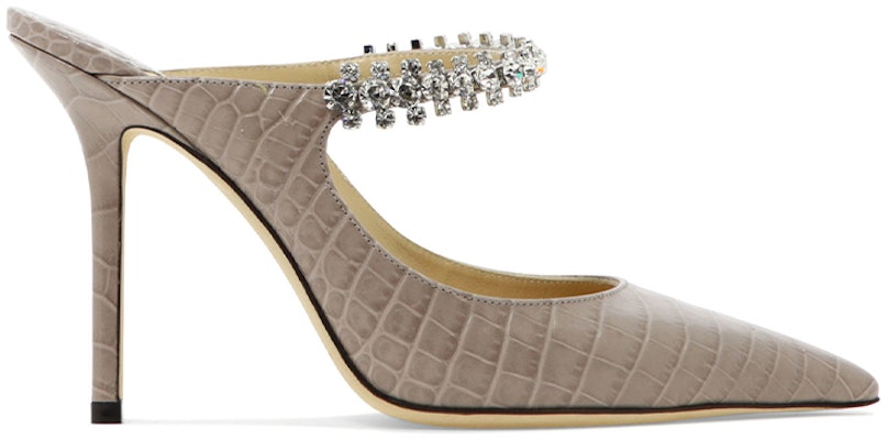 (Women) Jimmy Choo Bing 100 'Crystal Strap Patent Grey' BING100CCLSAND Order (Women) Jimmy Choo Bing 100 'Crystal Strap Patent Grey' BING100CCLSAND