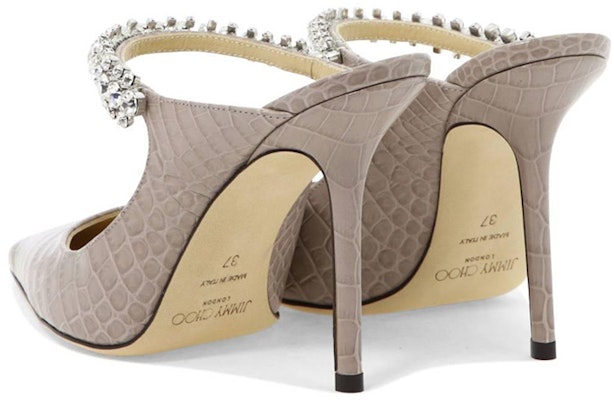 (Women) Jimmy Choo Bing 100 'Crystal Strap Patent Grey' BING100CCLSAND Shop (Women) Jimmy Choo Bing 100 'Crystal Strap Patent Grey' BING100CCLSAND