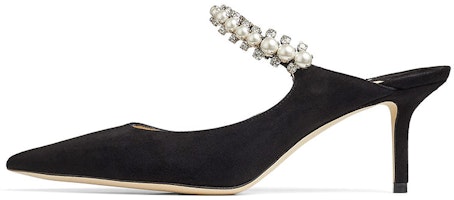 (Women) Jimmy Choo Bing 65 'Black Pointed Toe Mules' BING65UAZ (Women) Jimmy Choo Bing 65 'Black Pointed Toe Mules' BING65UAZ