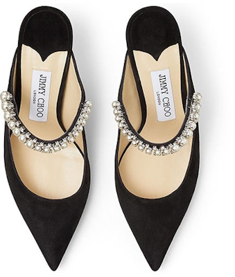(Women) Jimmy Choo Bing 65 'Black Pointed Toe Mules' BING65UAZ Shop (Women) Jimmy Choo Bing 65 'Black Pointed Toe Mules' BING65UAZ