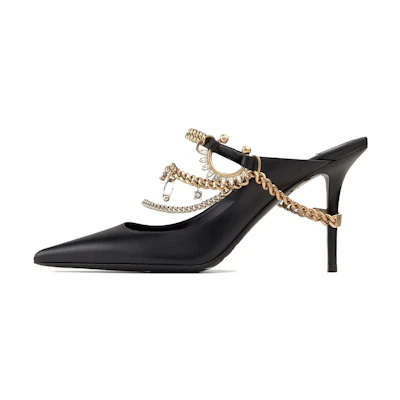 (W) Jimmy Choo Bing Mule 'Black Leather'