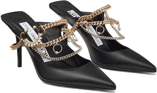 (W) Jimmy Choo Bing 款 黑色皮革 穆勒涼鞋 JCXJPGBINGCLF010003 Order (W) Jimmy Choo Bing 款 黑色皮革 穆勒涼鞋 JCXJPGBINGCLF010003