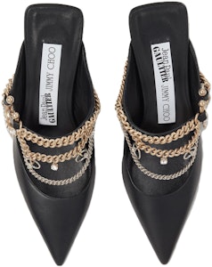 (W) Jimmy Choo Bing 款 黑色皮革 穆勒涼鞋 JCXJPGBINGCLF010003 Shop (W) Jimmy Choo Bing 款 黑色皮革 穆勒涼鞋 JCXJPGBINGCLF010003