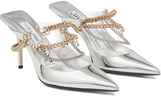 (Women) Jimmy Choo Bing Mule 'Silver Leather' JCXJPGBINGQUIAA0009 Order (Women) Jimmy Choo Bing Mule 'Silver Leather' JCXJPGBINGQUIAA0009