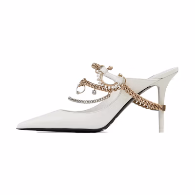 (W) Jimmy Choo Bing Mule 'White Leather'