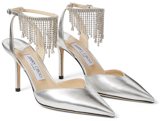 (Women) Jimmy Choo Birtie 85 'Silver' BIRTIE85DRU0C5301 Order (Women) Jimmy Choo Birtie 85 'Silver' BIRTIE85DRU0C5301